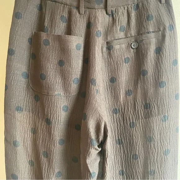Creatures of Comfort semi sheer polka dot pants trousers fits size 6 brown - Picture 12 of 12